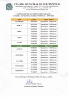 CALENDÁRIO DE REUNIÕES 2026