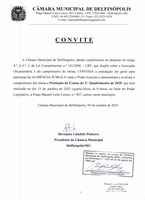 Convite Audiência Pública do 2º Quadrimestre de 2025